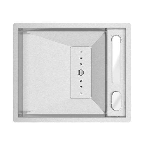 1槽流し台 - INVISIBLE 40 - RODI HOME – kitchen sinks and accessories - 水切りなし / ブラッシュドステンレススチール / オーバーマウント型