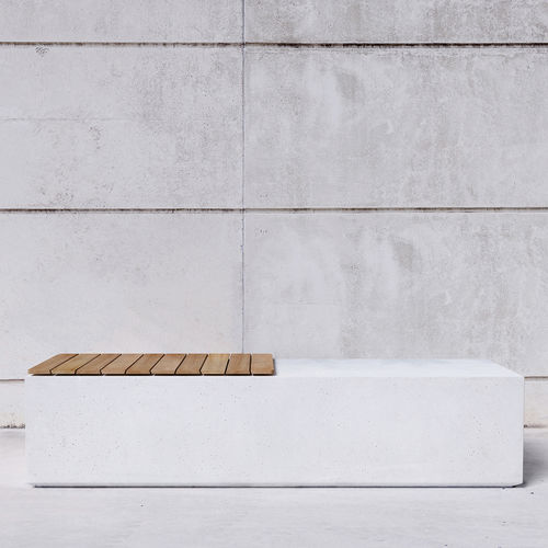 現代風公共ベンチ - BOX WH : 102.WH - SIT Urban Design - 木製 / 鉄製 / コンクリート製