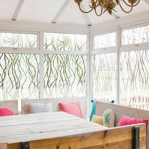 間仕切壁用デコレーションフィルム - LIANA - SolarScreen International - ガラス用途用 / PET / 粘着式
