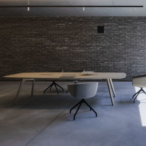 現代風会議用テーブル - WING - True Design srl - オーク材 / ウォールナット / 合板