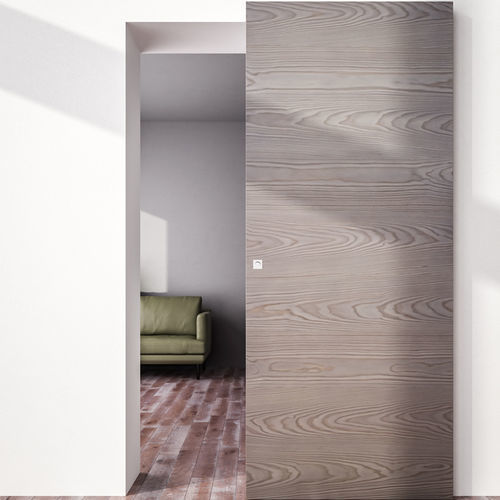 屋内用ドア - LIBERA - FBP PORTE - 木製 / アルミニウム / スライド式