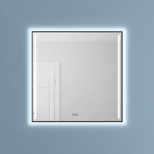壁かけ式バスルーム用鏡 - CONFIDENCE - DECOTEC - 現代風 / 正方形 / アルミニウム