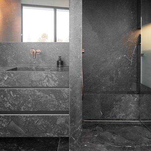 コーティング装飾パネル - Layla - NEOLITH - 壁取り付け式 / 屋内用 / 屋外用