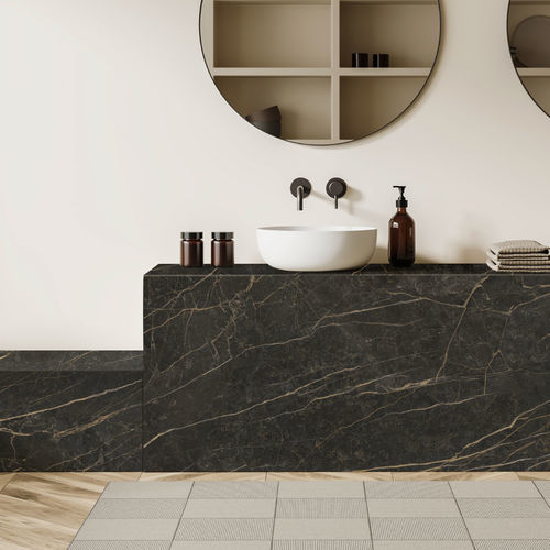 コーティング装飾パネル - Black Obsession - NEOLITH - 壁取り付け式 / 家具用 / バスルーム用