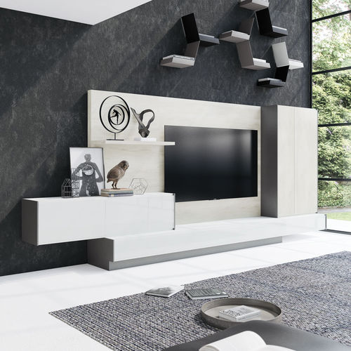 現代風テレビ用壁面ユニット - PARMA 3 - Lagrama - 木製