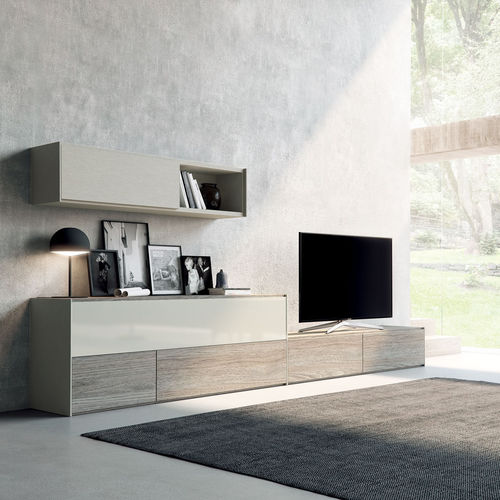 現代風テレビ用壁面ユニット - BREDA 2 - Lagrama - 木製