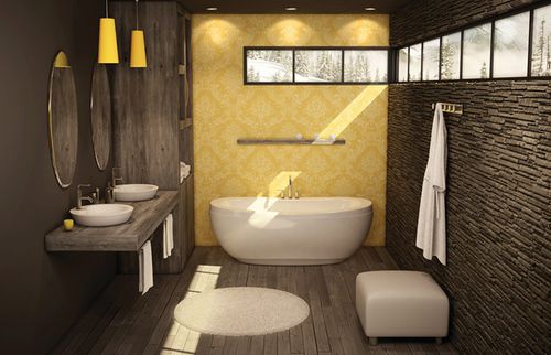楕円形浴槽 - REVERIE F - MAAX bathroom - 自立式 / アクリル製 / 白色