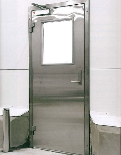 ヒンジ付き産業ドア - MH0501I - DAN-doors - ステンレス製 / 絶縁 / 食品産業用