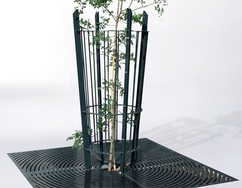 溶融亜鉛メッキ鋼製街路樹周回ベンチ - VASO - botton & gardiner urban furniture