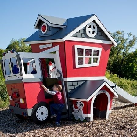 屋外用子供用プレイハウス - Fire Station EN - Design 6118 - LANDSCAPE STRUCTURES - プレイグランド用