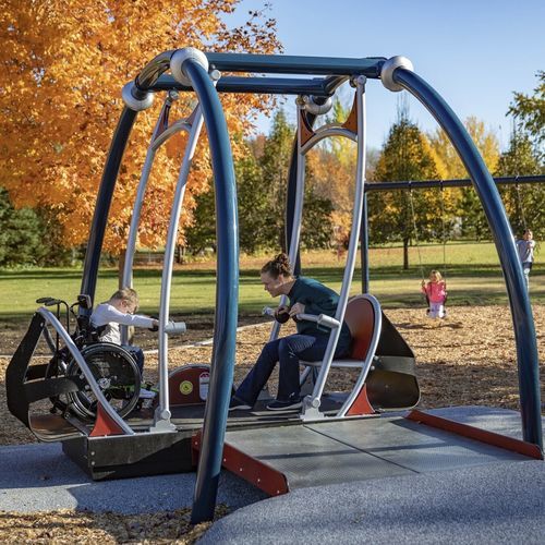 身体障害者用ブランコ - We-Go-Swing® - Design 6482 - LANDSCAPE STRUCTURES - 金属製 / 遊び場用
