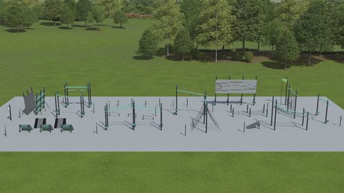 業務用フィットネスプレイグランド - FitCore Extreme Course 2 - 13+ - Design ID 6165 - LANDSCAPE STRUCTURES - 屋外用