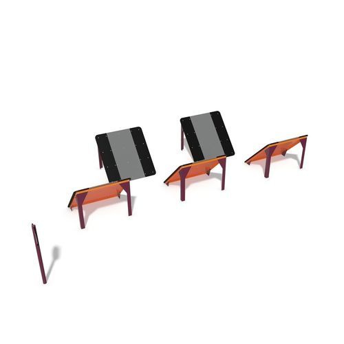 業務用フィットネスプレイグランド - FitCore&trade; Extreme Quintuple Steps - Design 6188 - LANDSCAPE STRUCTURES - ジグザグ / 屋外用