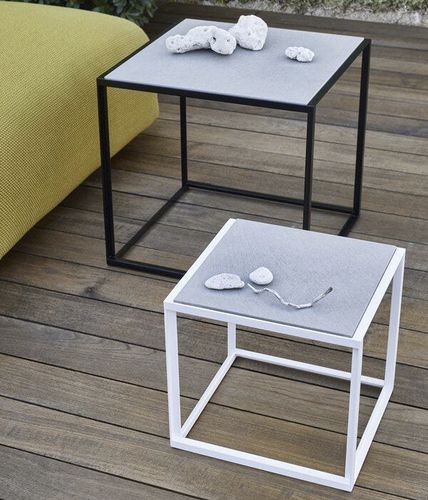 現代風サイドテーブル - Canasta '13 - B&B Italia/ビーアンドビーイタリア - 陶磁器 / スチール脚 / ポリエチレン脚