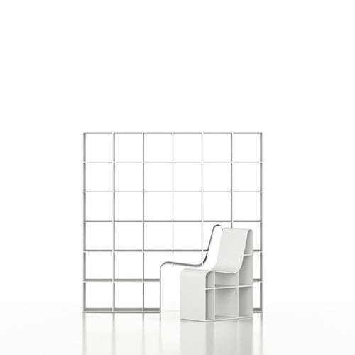現代風棚 - BOOKCHAIR / 210 - ALIAS - ラッカー塗装MDF / 業務用 / 白色