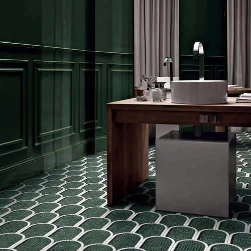 大理石タイル - TRIENNALE VERDE - BISAZZA - マット / 屋内用 / バスルーム用