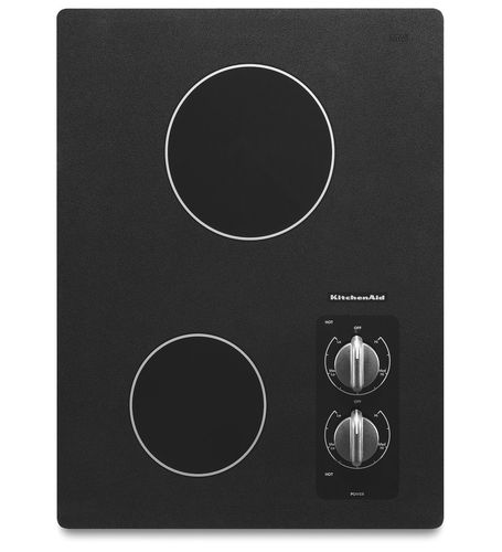 ガラスセラミックコンロ - KECC056RBL - KitchenAid - 2口 / 組み込み式 / ノブ付き