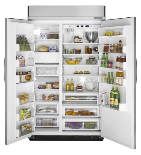 アメリカン冷蔵庫 - KSSC48FTS - KitchenAid - 家庭用 / 組み込み式 / ステンレススチール製