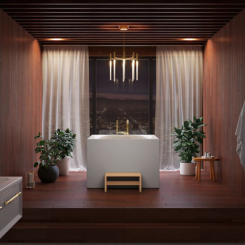 正方形浴槽 - STILLNESS® SOAK - Kohler - 置き型 / 住居用 / アクリル製