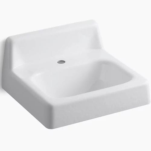 壁掛け式洗面器 - HUDSON™ - Kohler - 鋳鉄製 / 耐久性 / 長方形