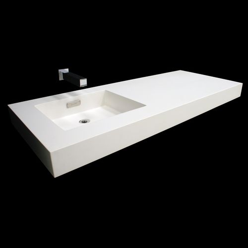 壁掛け式洗面器 - SLAB : 9113 - 9115 - Neo-Metro - 個体表面 / 組み込み式カウンタートップ付 / 長方形