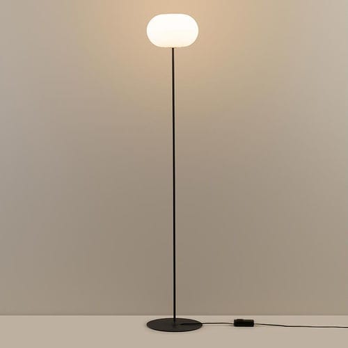 床置きランプ - SPAN - MILAN ILUMINACION - 漆塗りスチール製 / 吹きガラス製 / 現代風