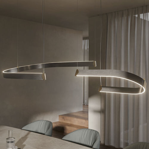 ペンダントランプ - BLUEBELL - Cattelan Italia/カッテラン - 漆塗りスチール製 / ブラッシュド黄銅 / 現代風