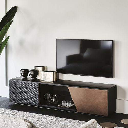 現代風テレビキャビネット - ASTON - Cattelan Italia/カッテラン - シェルブ付き / 収納付き / スチール製
