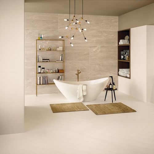 陶磁器タイル - ELEMENTS DESIGN : IVORY - CERAMICHE KEOPE - マット / 屋内用 / 壁面