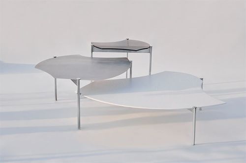 ガラス製ローテーブル - ARCIPELAGO - Gallotti&Radice - 金属脚 / 屋内用
