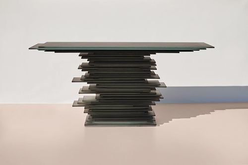 オリジナルデザインサイドボードテーブル - ELEGE - Gallotti&Radice - ガラス製 / ガラス製脚 / 長方形