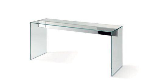 現代風サイドボードテーブル - AIR - Gallotti&Radice - ガラス製 / 硬化ガラス製 / ステンレス製