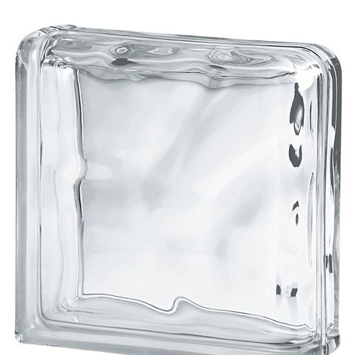 コーナータイプガラスレンガ - CLEAR 19/8 ALLBEND WAVE - SEVES GLASSBLOCK - カーブ状 / 滑らかな仕上げ / 砂吹き