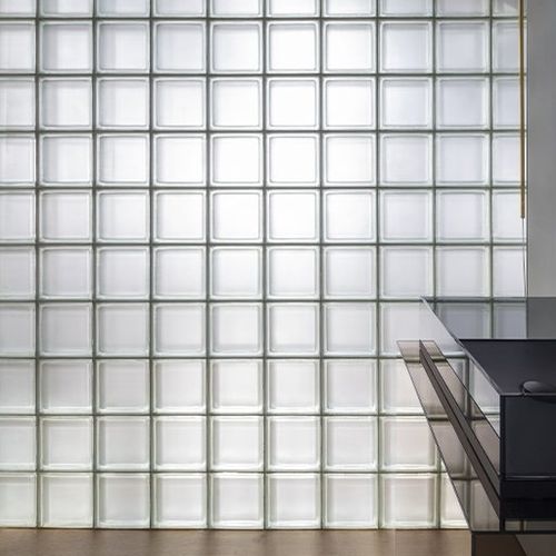 正方形ガラスレンガ - BG 1919/8 CIRCLES - SEVES GLASSBLOCK - エンボス加工 / フローリング用 / 壁取り付け式