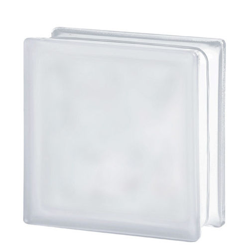 正方形ガラスレンガ - CLEAR 1919/8 WAVE SAHARA 2S - SEVES GLASSBLOCK - 滑らかな仕上げ / 外壁用