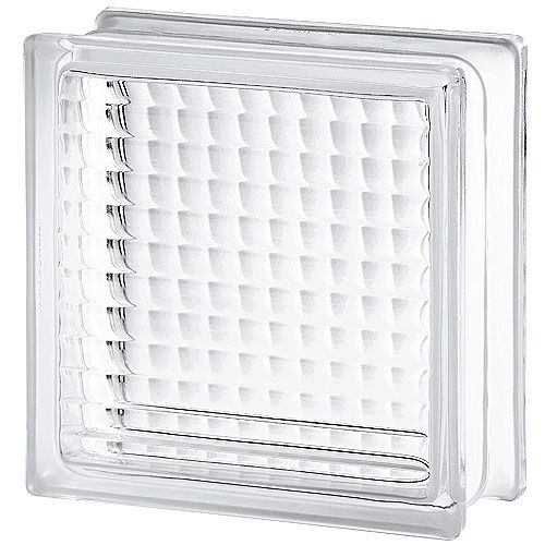 正方形ガラスレンガ - CLEAR 1919/8 CROSS SMALL - SEVES GLASSBLOCK - 構造 / 壁取り付け式 / 高光透過率