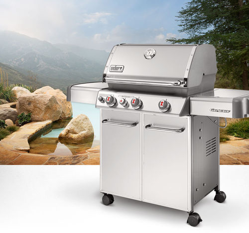 ガスバーベキューコンロ - GENESIS® S-330 - Weber USA - キャスター付き / ステンレススチール