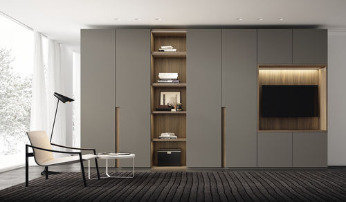コーナー用ワードローブ - Singular 303 - MUEBLES MESEGUE, S.A. - モジュール式 / 壁取り付け / 組み込み型