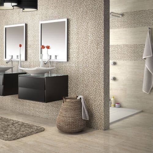 セラミック製タイル - TIVOLI - SALONI CERAMICA - 光沢 / エンボス加工 / 屋内用