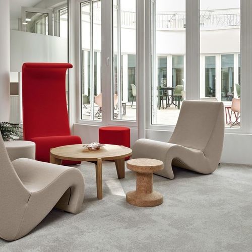 オリジナルデザイン安楽椅子 - AMOEBE - vitra USA - 布製 / ポリウレタン フォーム製 / アルミニウム