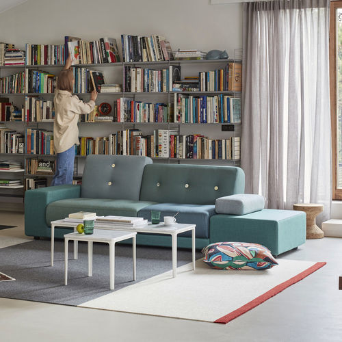 コンパクトソファー - POLDER  - vitra USA - 現代風 / 布製 / 青色
