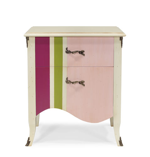 ルイ14世スタイルベッドサイドテーブル - BAYADÈRE : RÉF. 11512 - OVATION Paris - 漆木材 / 漆塗り木材製脚 / 長方形