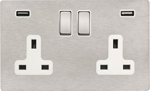 電流コンセント - SHEER CFX® - Hamilton Litestat - USB接続 / ダブル / 壁取り付け式