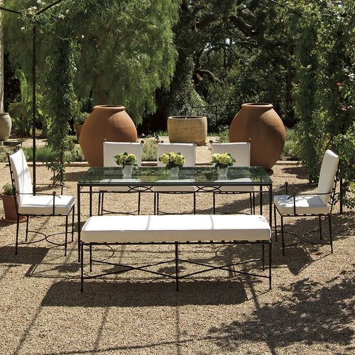 伝統的ガーデンベンチ - AMALFI - JANUS et Cie - ステンレススチール製