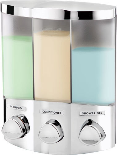 業務用ソープサーバー - EURO TRIO CHROME - Better Living Products - 壁取り付け式 / ABS樹脂製 / 手動式