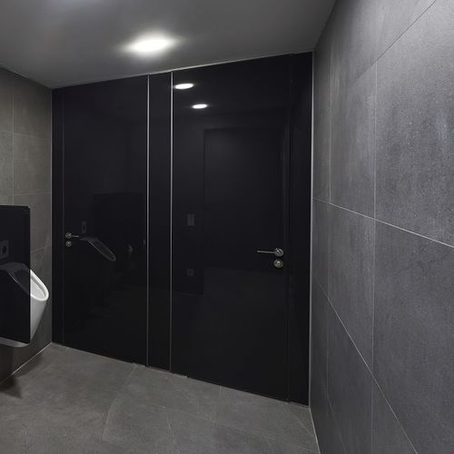 ガラス製トイレ用キュ－ビクル - VENTO - Schaefer-Trennwandsysteme - アルミニウム / トイレ用 / 公共施設用