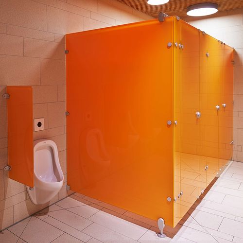ガラス製トイレ用キュ－ビクル - VITRUM II - Schaefer-Trennwandsysteme - アルマイト処理されたアルミ製 / セラミック製 / トイレ用