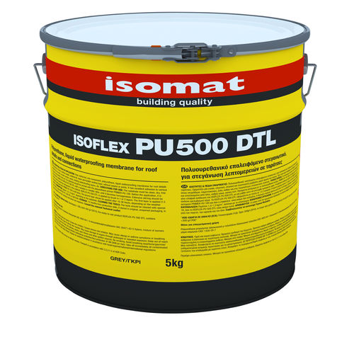 屋根用液状防水加工 - ISOFLEX-PU 500 DTL - ISOMAT S.A. - 舗装スクリード用 / 雨どい用 / 配管用
