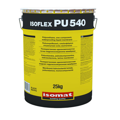 テラス屋根用液状防水加工 - ISOFLEX-PU 540 - ISOMAT S.A. - バルコニー用 / 基礎用 / バスルーム用