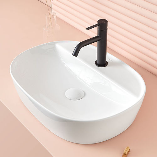 カウンタートップ型洗面器 - MARINO - SANYCCES - セラミック製 / カスタマイズ可能 / 楕円形